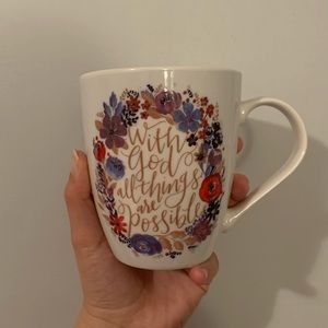 With god all things are possible mug/cup